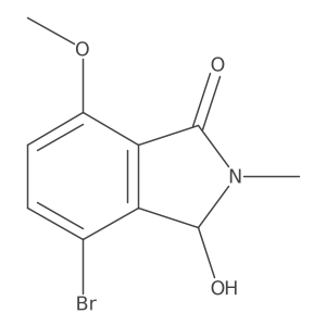 4-BRomo-3-hydroxy-7-methoxy-2-methyl-3H-isoindol-1-one结构式