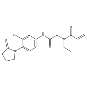 N-({[3-chloro-4-(2-oxopyrrolidin-1-yl)phenyl]carbamoyl}methyl)-N-ethylprop-2-enamide Structure