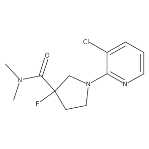 1-(3-Chloropyridin-2-yl)-3-fluoro-N,N-dimethylpyrrolidine-3-carboxamide Structure