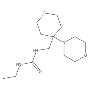 3-Ethyl-1-{[4-(morpholin-4-yl)thian-4-yl]methyl}urea Structure