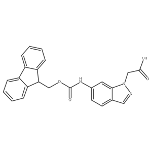 2-[6-({[(9H-fluoren-9-yl)methoxy]carbonyl}amino)-1H-indazol-1-yl]acetic acid Structure