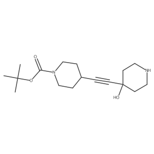 tert-Butyl 4-((4-hydroxypiperidin-4-yl)ethynyl)piperidine-1-carboxylate Structure