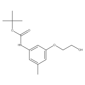 tert-butyl N-[3-(2-hydroxyethoxy)-5-methylphenyl]carbamate Structure