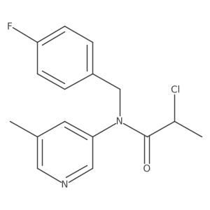 2-Chloro-N-[(4-fluorophenyl)methyl]-N-(5-methylpyridin-3-yl)propanamide结构式