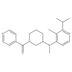 5-fluoro-N-methyl-6-(propan-2-yl)-N-[1-(pyridine-4-carbonyl)piperidin-3-yl]pyrimidin-4-amine Structure