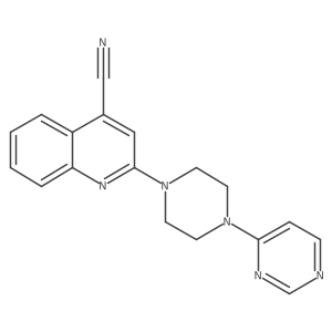 2-[4-(Pyrimidin-4-yl)piperazin-1-yl]quinoline-4-carbonitrile结构式