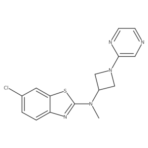 6-chloro-N-methyl-N-[1-(pyrazin-2-yl)azetidin-3-yl]-1,3-benzothiazol-2-amine结构式