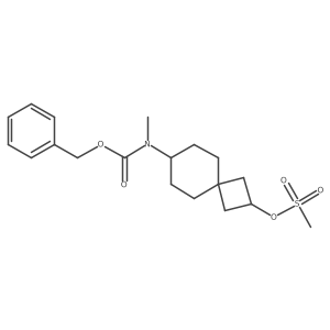 Phenylmethyl N-methyl-N-[2-[(methylsulfonyl)oxy]spiro[3.5]non-7-yl]carbamate Structure