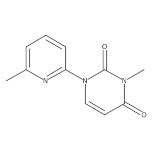 3-Methyl-1-(6-methylpyridin-2-yl)-1,2,3,4-tetrahydropyrimidine-2,4-dione结构式