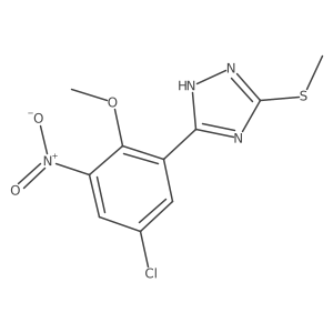 3-(5-Chloro-2-methoxy-3-nitrophenyl)-5-(methylthio)-1H-1,2,4-triazole结构式