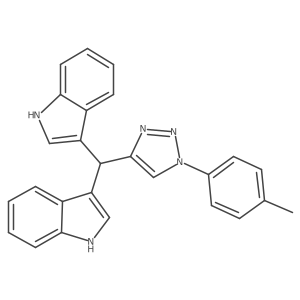 3-[(1H-indol-3-yl)[1-(4-methylphenyl)-1H-1,2,3-triazol-4-yl]methyl]-1H-indole Structure