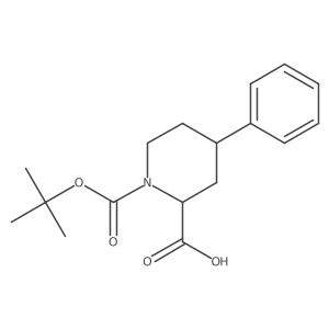 (2S,4S)-1-Boc-4-Phenyl-piperidine-2-dicarboxylic acid结构式