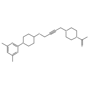 1-[4-(4-{[1-(4,6-Dimethylpyrimidin-2-yl)piperidin-4-yl]oxy}but-2-yn-1-yl)piperazin-1-yl]ethan-1-one结构式