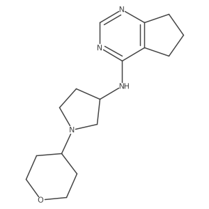 N-{5H,6H,7H-cyclopenta[d]pyrimidin-4-yl}-1-(oxan-4-yl)pyrrolidin-3-amine结构式