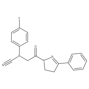 2-[cyano(4-fluorophenyl)amino]-1-(3-phenyl-4,5-dihydro-1H-pyrazol-1-yl)ethan-1-one结构式