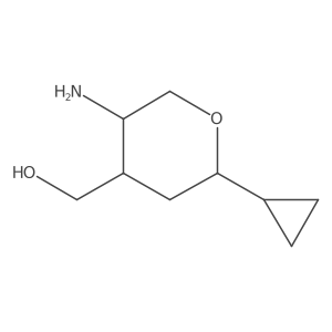 (5-Amino-2-cyclopropyltetrahydro-2H-pyran-4-YL)methanol结构式
