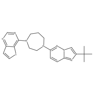 1-{2-Tert-butylimidazo[1,2-b]pyridazin-6-yl}-4-{thieno[3,2-d]pyrimidin-4-yl}-1,4-diazepane结构式