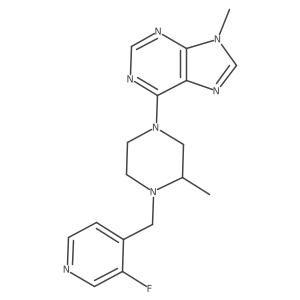 6-{4-[(3-fluoropyridin-4-yl)methyl]-3-methylpiperazin-1-yl}-9-methyl-9H-purine Structure
