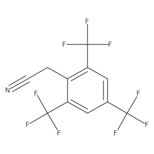 2-(2,4,6-Tris(trifluoromethyl)phenyl)acetonitrile结构式
