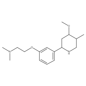 Rel-2-(3-((2R,5R)-4-methoxy-5-methylpiperidin-2-yl)phenoxy)-N,N-dimethylethan-1-amine结构式