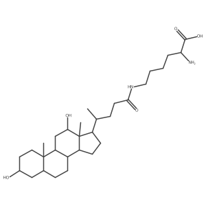 L-Lysine, N6-[(3I+/-,5I(2),12I+/-)-3,12-dihydroxy-24-oxocholan-24-yl]- Structure