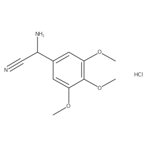 2-Amino-2-(3,4,5-trimethoxyphenyl)acetonitrile hydrochloride结构式