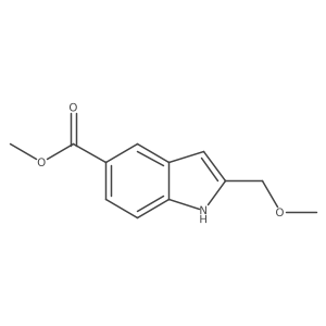 5-Methoxycarbonyl-2-(methoxymethyl)indole结构式