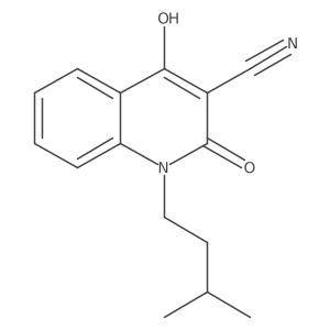 3-cyano-4-hydroxy-1-(3-methylbutyl)-1H-quinolin-2-one结构式