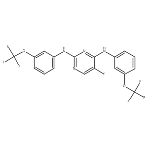 N2,N4-bis(3-trifluoromethoxyphenyl)-5-fluoro-2,4-pyrimidinediamine结构式