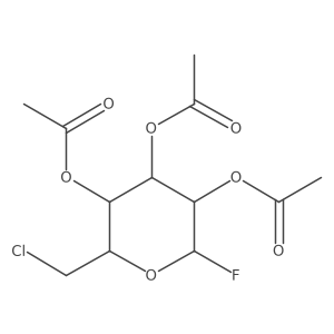 D-Glucopyranosyl fluoride, 6-chloro-6-deoxy-, triacetate Structure