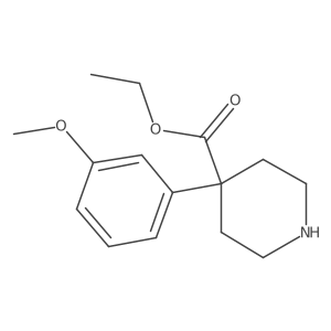 Ethyl 4-(3-methoxyphenyl)piperidine-4-carboxylate结构式
