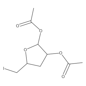 L-threo-Pentofuranose, 3,5-dideoxy-5-iodo-, diacetate结构式