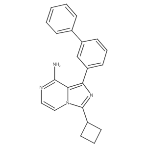 1-([1,1'-Biphenyl]-3-yl)-3-cyclobutylimidazo[1,5-a]pyrazin-8-amine Structure