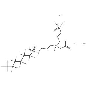 N-(Carboxylatomethyl)-N-methyl-N-(3-sulfonatopropyl)-3-[[(perfluorohexyl)sulfonyl]amino]-1-propanaminium chloride, sodium salt (1:1:2)结构式