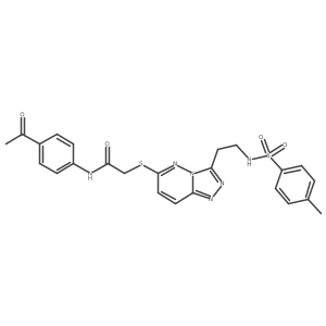 N-(4-Acetylphenyl)-2-({3-[2-(4-methylbenzenesulfonamido)ethyl]-[1,2,4]triazolo[4,3-B]pyridazin-6-YL}sulfanyl)acetamide结构式