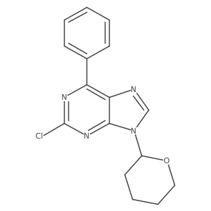 2-Chloro-6-phenyl-9-(tetrahydro-2H-pyran-2-yl)-9H-purine Structure