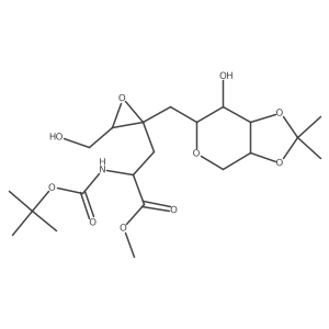 2,3:5,9-Dianhydro-4-deoxy-3-C-[(2S)-2-[[(1,1-dimethylethoxy)carbonyl]amino]-3-methoxy-3-oxopropyl]-7,8-O-(1-methylethylidene)-D-erythro-D-galacto-nonitol Structure