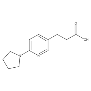 3-[6-(Pyrrolidin-1-yl)pyridin-3-yl]propanoic acid Structure