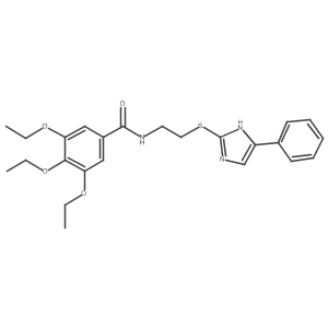 3,4,5-triethoxy-N-(2-((5-phenyl-1H-imidazol-2-yl)thio)ethyl)benzamide结构式