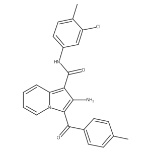 2-amino-N-(3-chloro-4-methylphenyl)-3-(4-methylbenzoyl)indolizine-1-carboxamide结构式