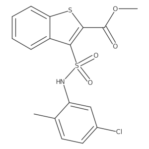 Methyl 3-[(5-chloro-2-methylphenyl)sulfamoyl]-1-benzothiophene-2-carboxylate Structure