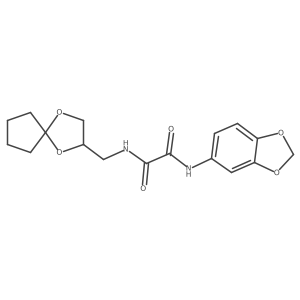 N1-(1,4-dioxaspiro[4.4]nonan-2-ylmethyl)-N2-(benzo[d][1,3]dioxol-5-yl)oxalamide Structure