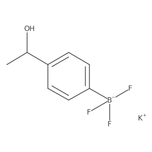 Potassium trifluoro(4-(1-hydroxyethyl)phenyl)borate结构式