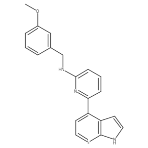 N-(3-methoxybenzyl)-6-(1H-pyrrolo[2,3-b]pyridin-4-yl)pyridin-2-amine结构式