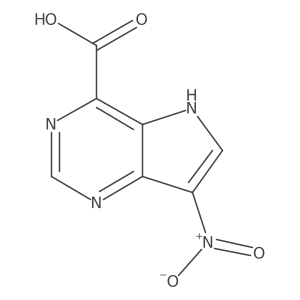 7-nitro-5H-pyrrolo[3,2-d]pyrimidine-4-carboxylic acid结构式
