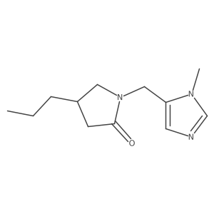 1-[(1-methyl-1H-imidazol-5-yl)methyl]-4-propylpyrrolidin-2-one Structure