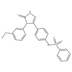N-(4-(5-Mercapto-4-(3-methoxyphenyl)-4H-1,2,4-triazol-3-yl)phenyl)benzenesulfonamide Structure