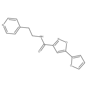5-(furan-2-yl)-N-(2-(pyridin-4-yl)ethyl)isoxazole-3-carboxamide Structure