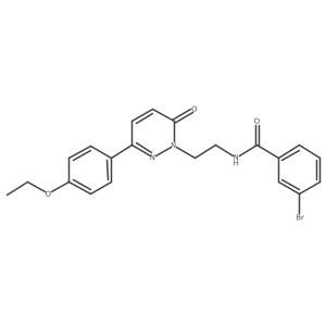 3-bromo-N-(2-(3-(4-ethoxyphenyl)-6-oxopyridazin-1(6H)-yl)ethyl)benzamide结构式