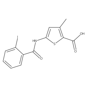 5-(2-Iodobenzamido)-3-methylthiophene-2-carboxylic acid结构式